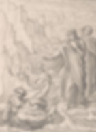 Illustration of Dante and Virgil watching the soul of Ugolino from Inferno Canto XXXIII