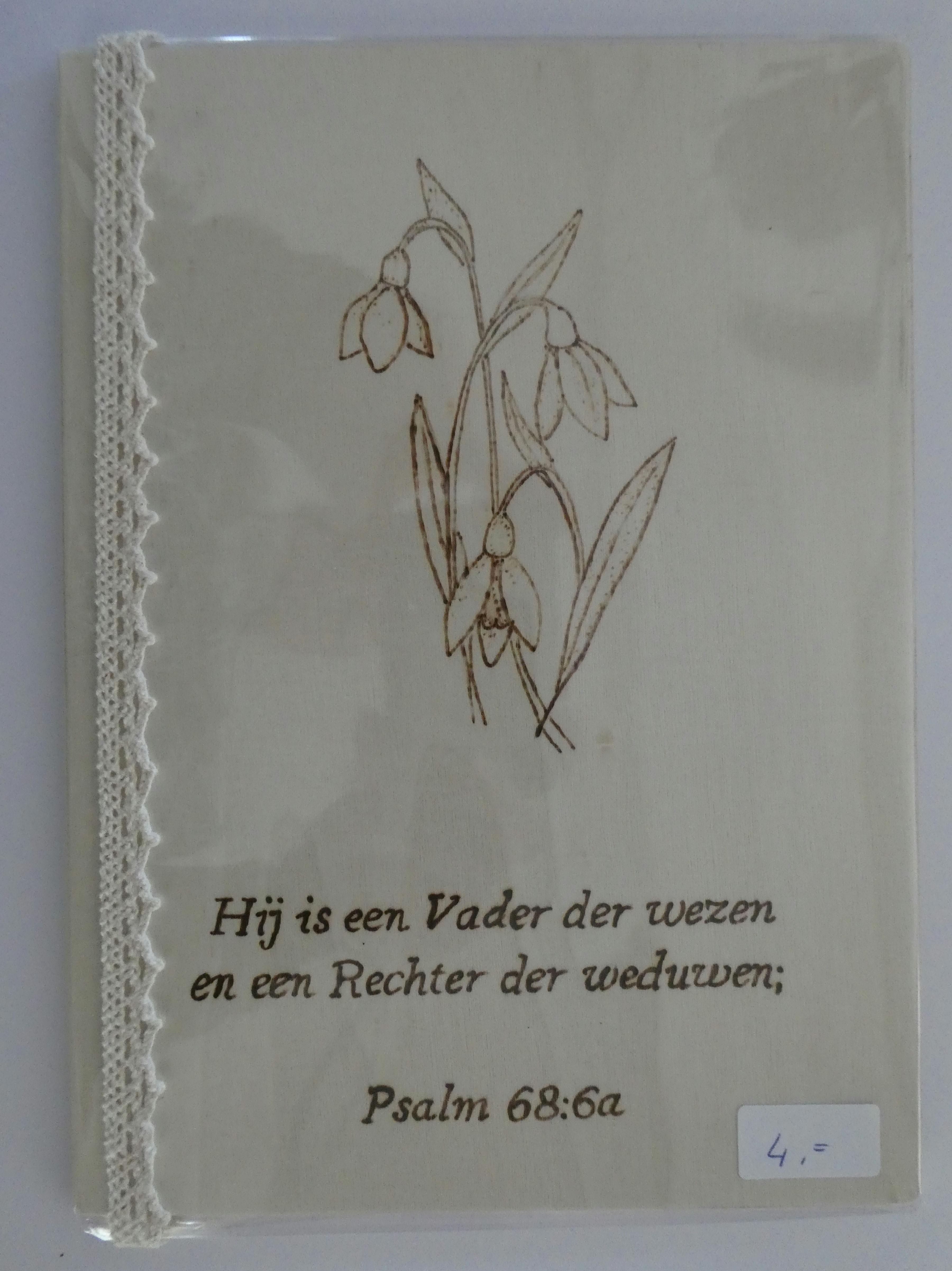 Houten kaart Psalm 68:6a