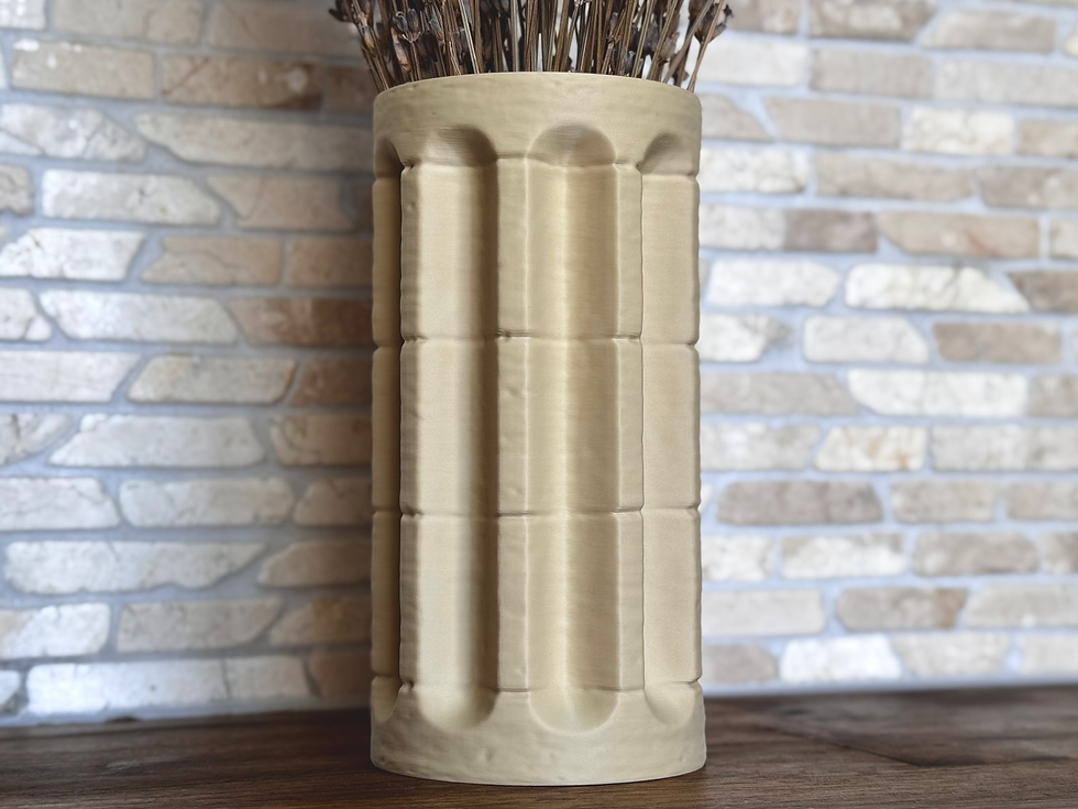 Миниатюра: Stone Column - Core Collection - Декоративна Ваза - Desert Tan