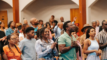 The congregation of Mt. Zion Church of Ontario in Ontario California