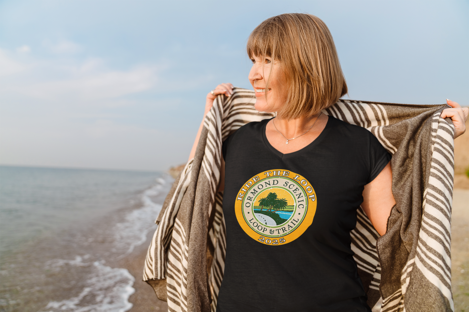 OSLT Ride The Loop 2025 V-Neck T-Shirt Black