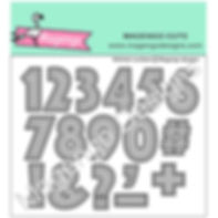 Stitched numbers Die cut set