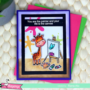 Show and tell about my canvas stamp set and paint splatters stencil