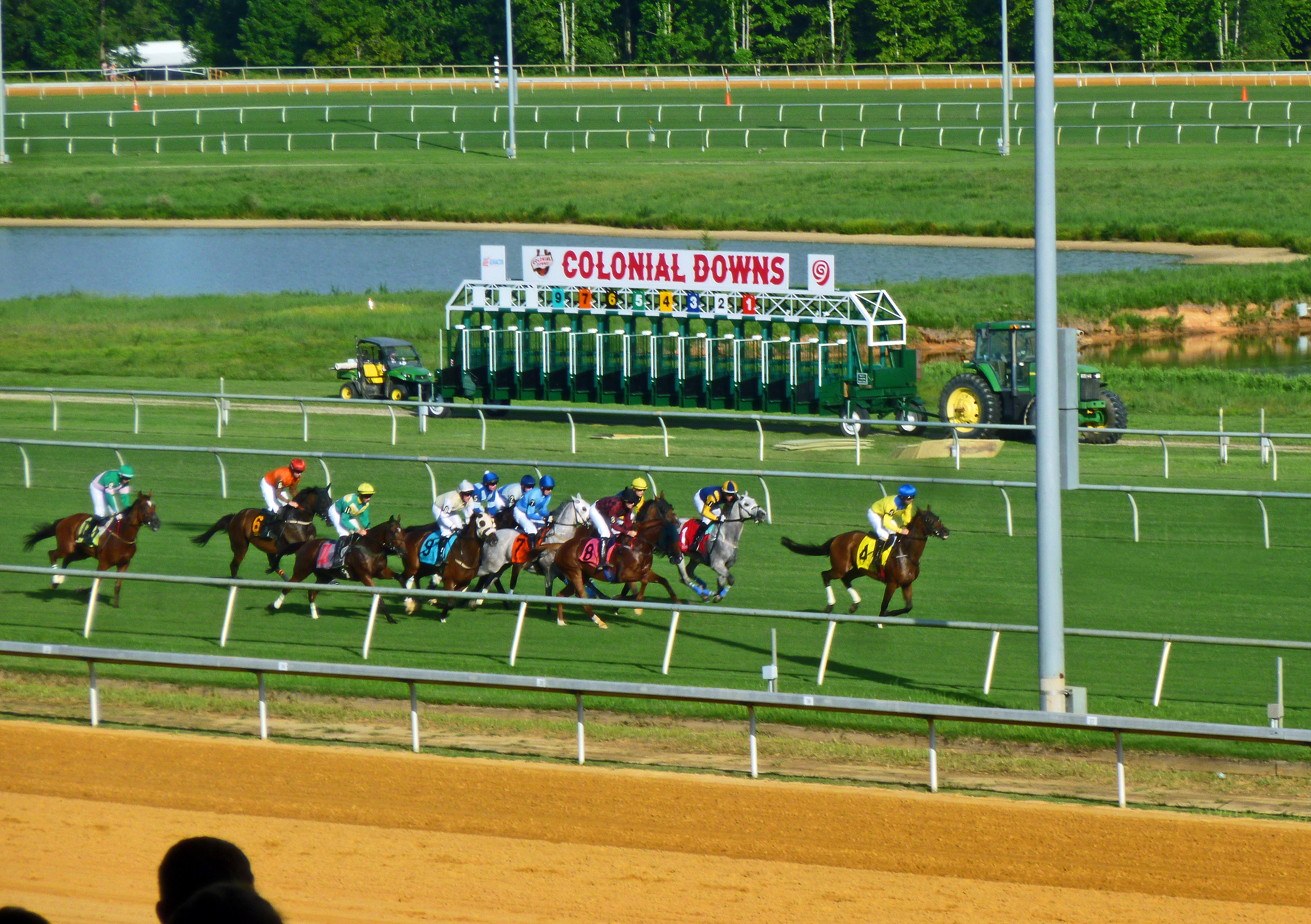 Horse race at Colonial Downs in New Kent County, Virginia