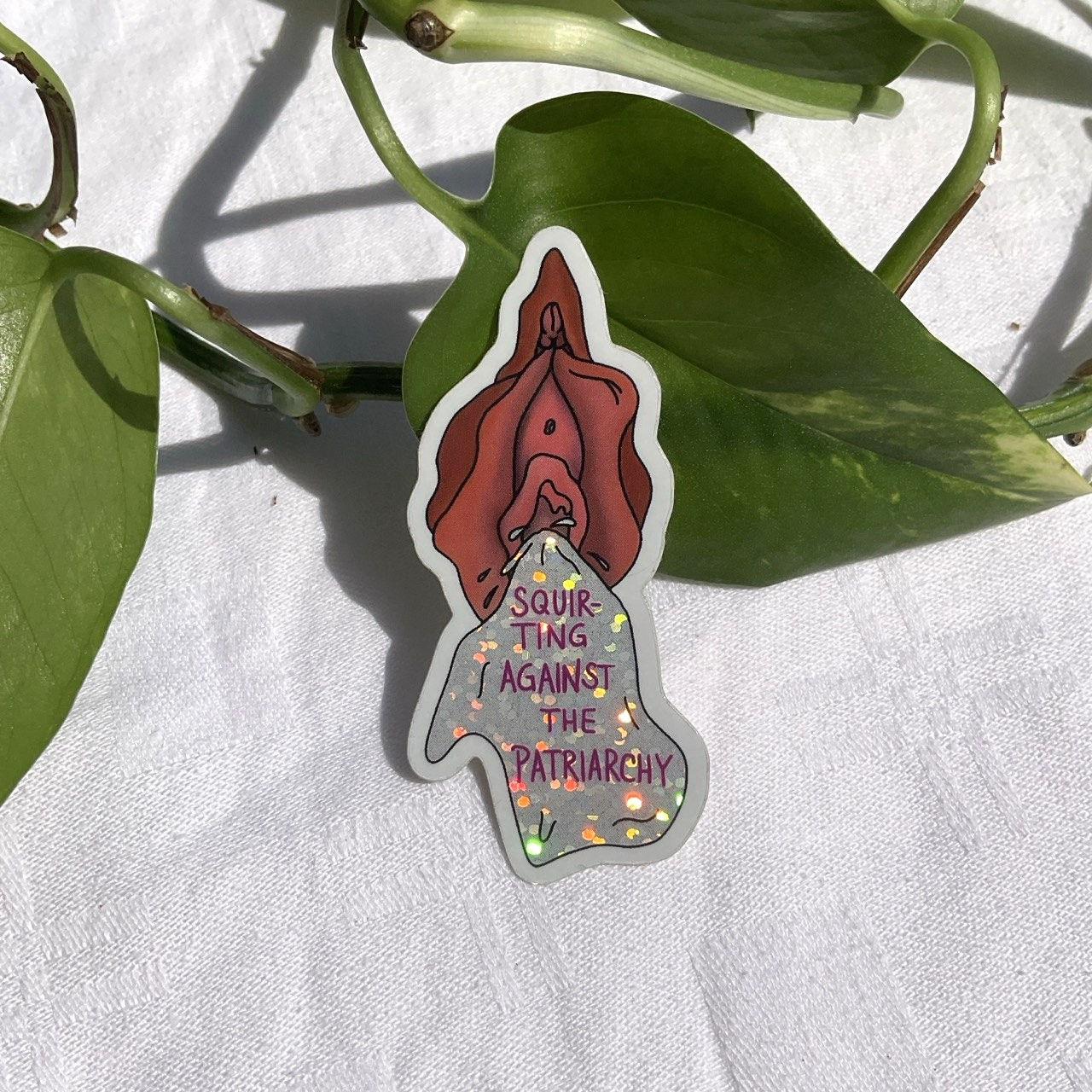 Vulva Sticker Squirting Glitzer
