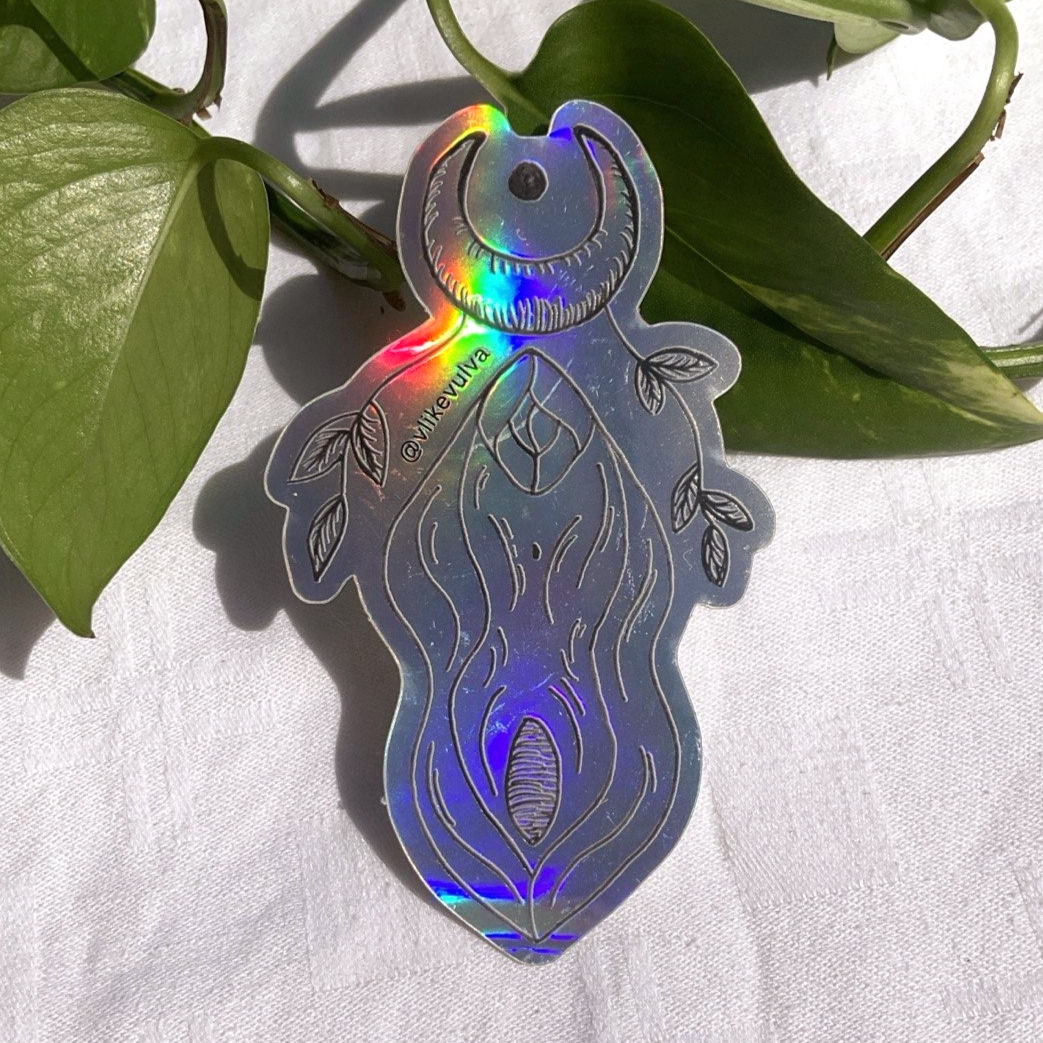 Vulva Sticker Mond Holo