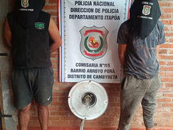 ITAPÚA: Detienen a dos hombres por robo de reflector en Arroyo Porã