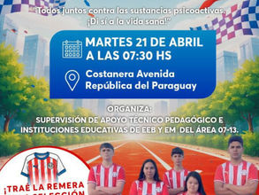 ENCARNACIÓN: Estudiantes organizan correcaminata en Encarnación para concienciar sobre adicciones.