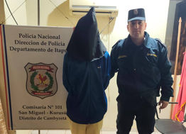 ITAPÚA: Capturan a delincuente con objetos robados en su poder en Cambyretá.