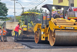 Avanzan obras de asfaltado en Villarrica: Capa asfáltica llegó a la continuación de la calle Don Bosco