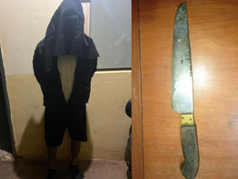 Amenaza con cuchillo frente a una bodega: Hombre con antecedentes por violencia fue arrestado