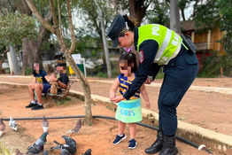 Seguridad Turística refuerza cobertura en el Guairá: Policías realizan tareas preventivas en principales atractivos del departamento