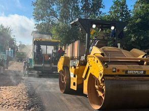 Avances en obras viales en el departamento: Trabajos de empedrado en diversos puntos del Guairá