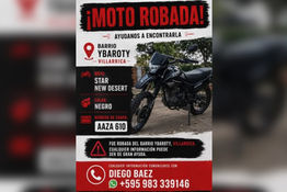Dejó su moto con llave y le robaron: La víctima es un joven estudiante de 21 años