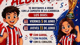 La pasión Albirroja a flor de piel: Alumnos del Colegio Técnico viven la previa del partido de la Albirroja