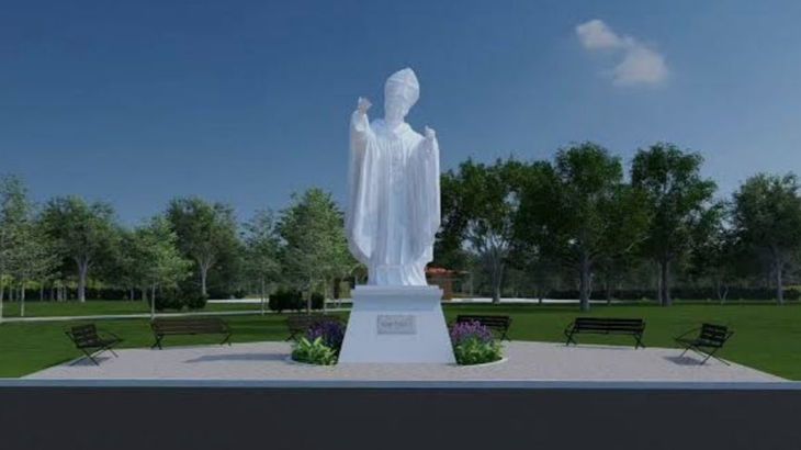 Avanza obra del monumento a Juan Pablo II: Los trabajos se realizan en el Parque del Guairá