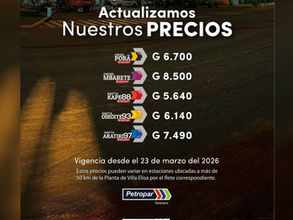 Petropar actualiza sus precios, manteniendo los valores más accesibles del mercado