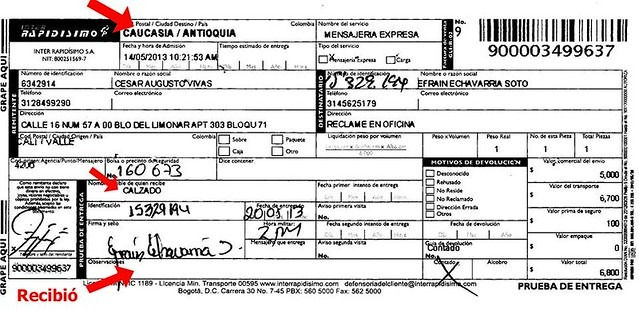 15_AÑO_2011_PRUEBA_DE_PAQUETE_RECIBIDO_SANTA_MARTA_MAGDALENA