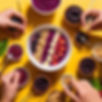 people eating acai bowls