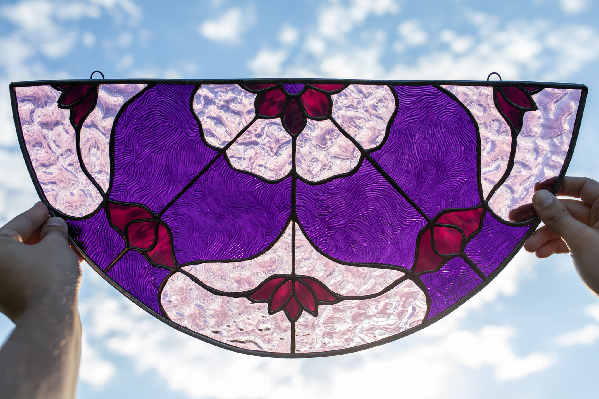 Purple Nouveau Half Circle