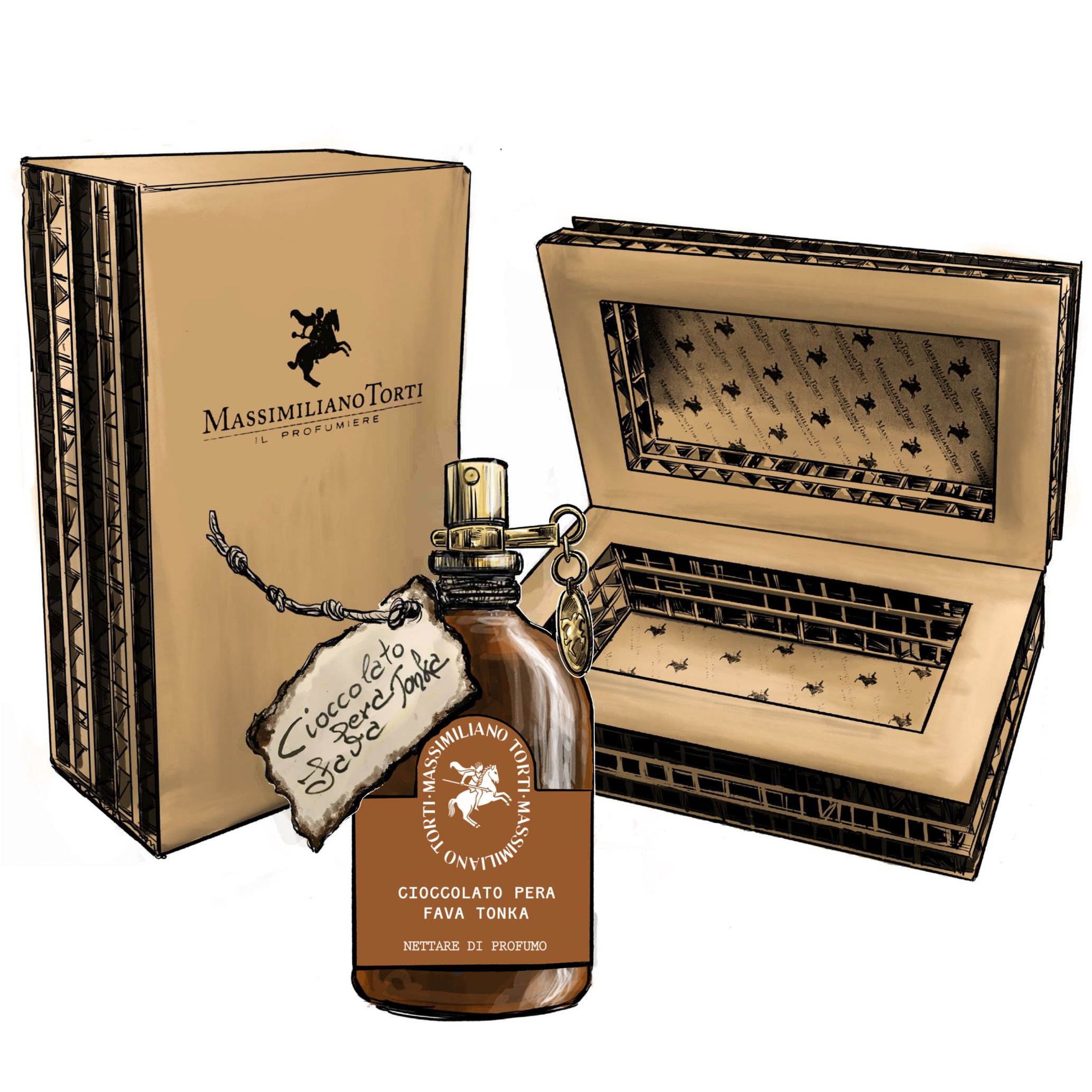 Massimiliano Torti il Profumiere Cioccolato Pera Fava Tonka Parfum 100 ml - Cartoccio - Profumo Profumeria Artistica