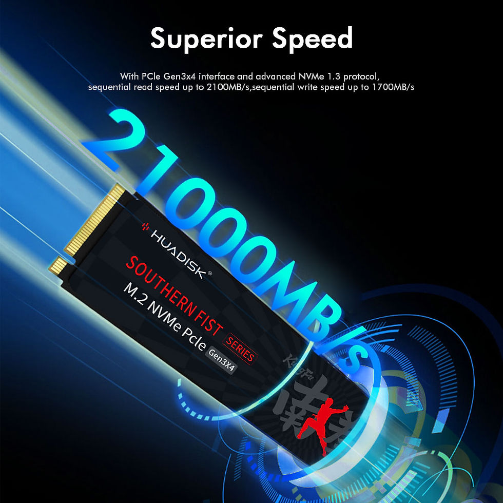 Thumbnail: HUADISK SSD NVMe M2 1TB 512GB PCI-e 3.0X4 Internal Hard Disk  2280 SSD 256GB 128