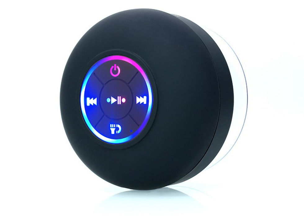 Miniatura: Waterproof Bluetooth Speaker With LED Light, Large Suction Cup