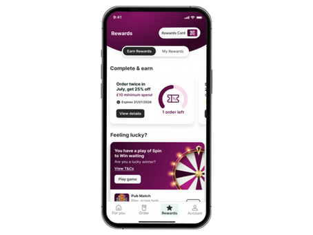 Greene King celebrates win at the European Loyalty Awards for its app based loyalty & reward programme