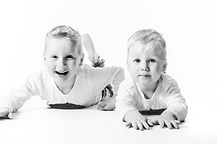 children's portrait session, two children posing