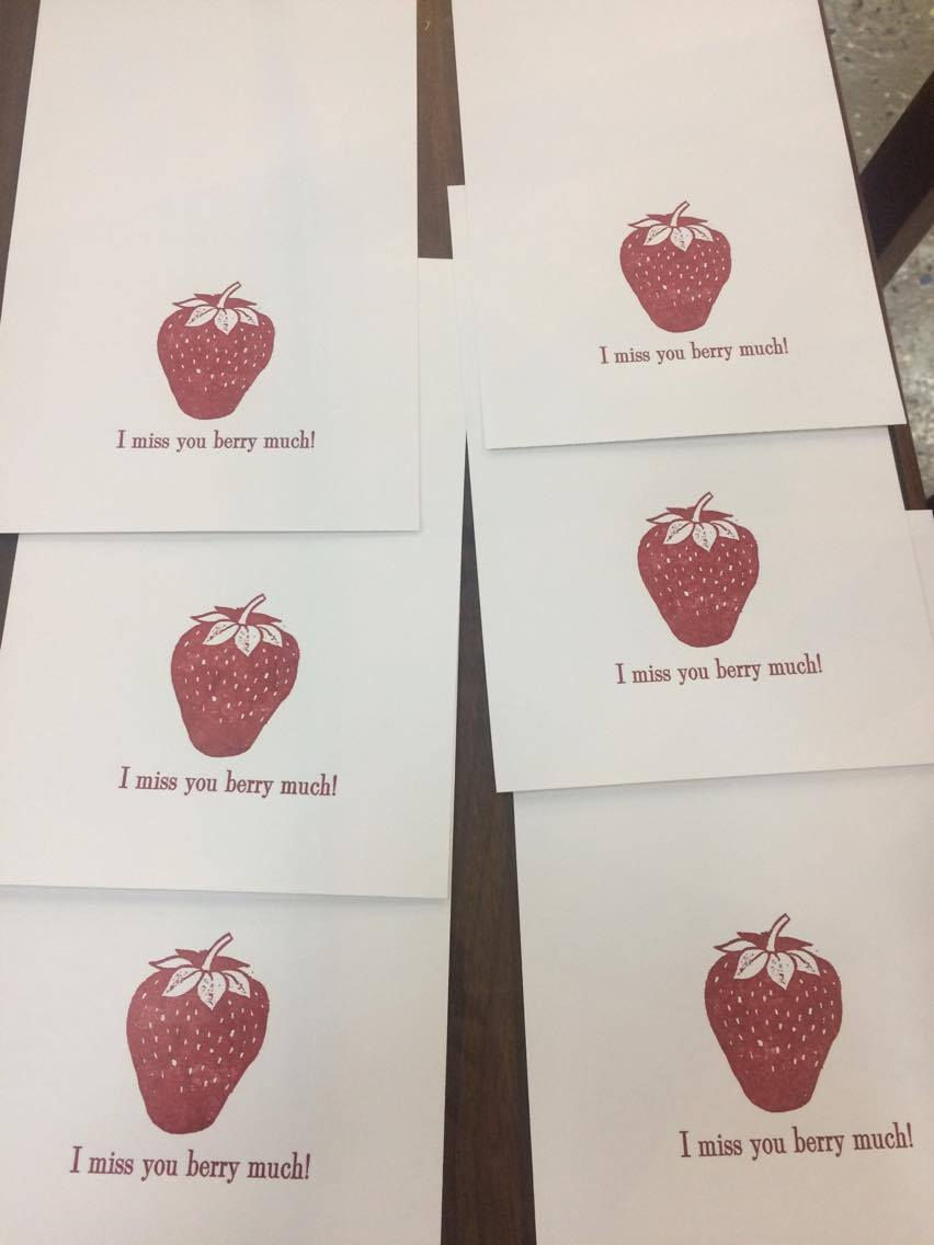 "I miss you berry much!"
