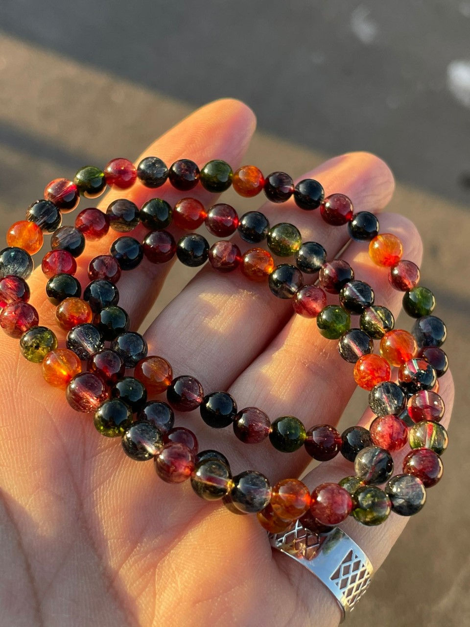 Thumbnail: Rutilated Quartz Bracelet 3 Row/Necklace