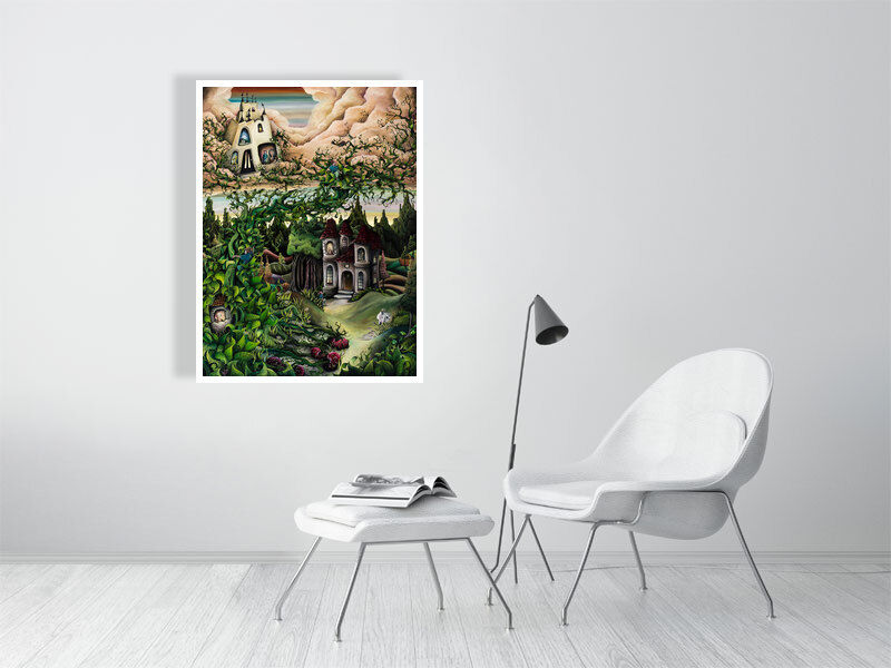 Thumbnail: Fine Art Prints for Sale - Jack and the Beanstalk Fairy Tale - Jupigio Artwork