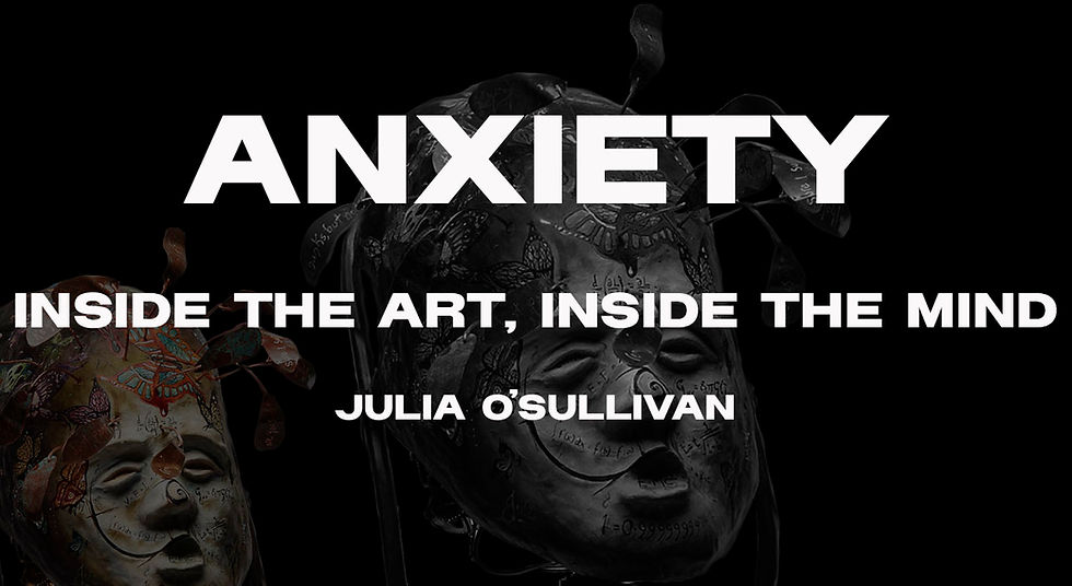 Anxiety head by Julia O'Sullivan, inside the artwork