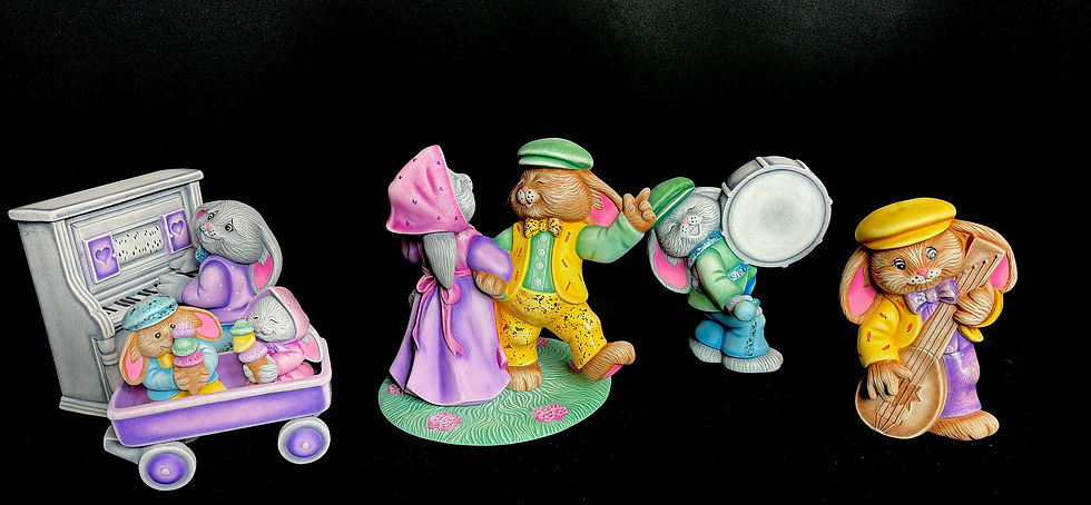HOW TO PAINT 5hr VIDEO Instructional Workshop: Dona Dancing Bunnies 9pc Set