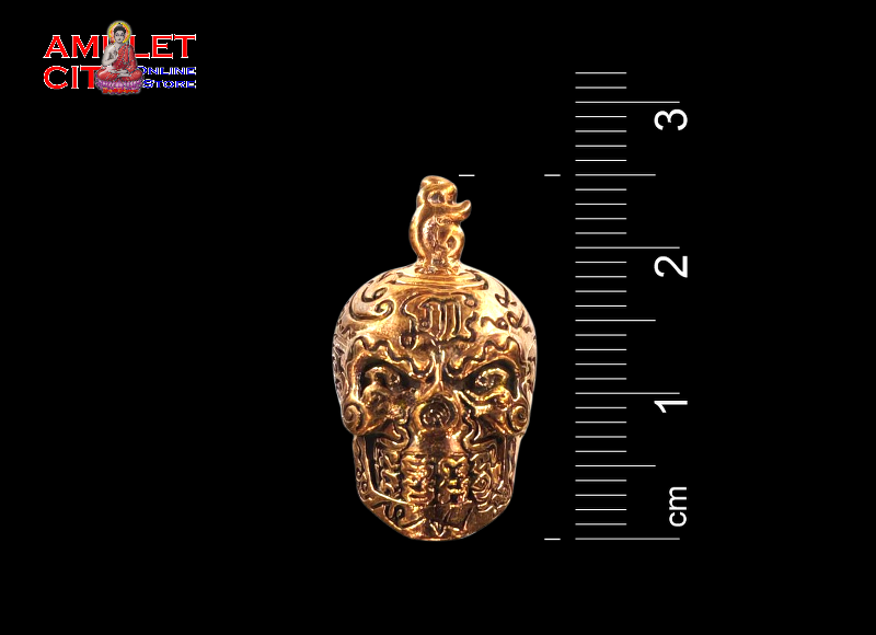 Thumbnail: Golden Skull Yantra Amulet @ Archan Lek Kantasiro