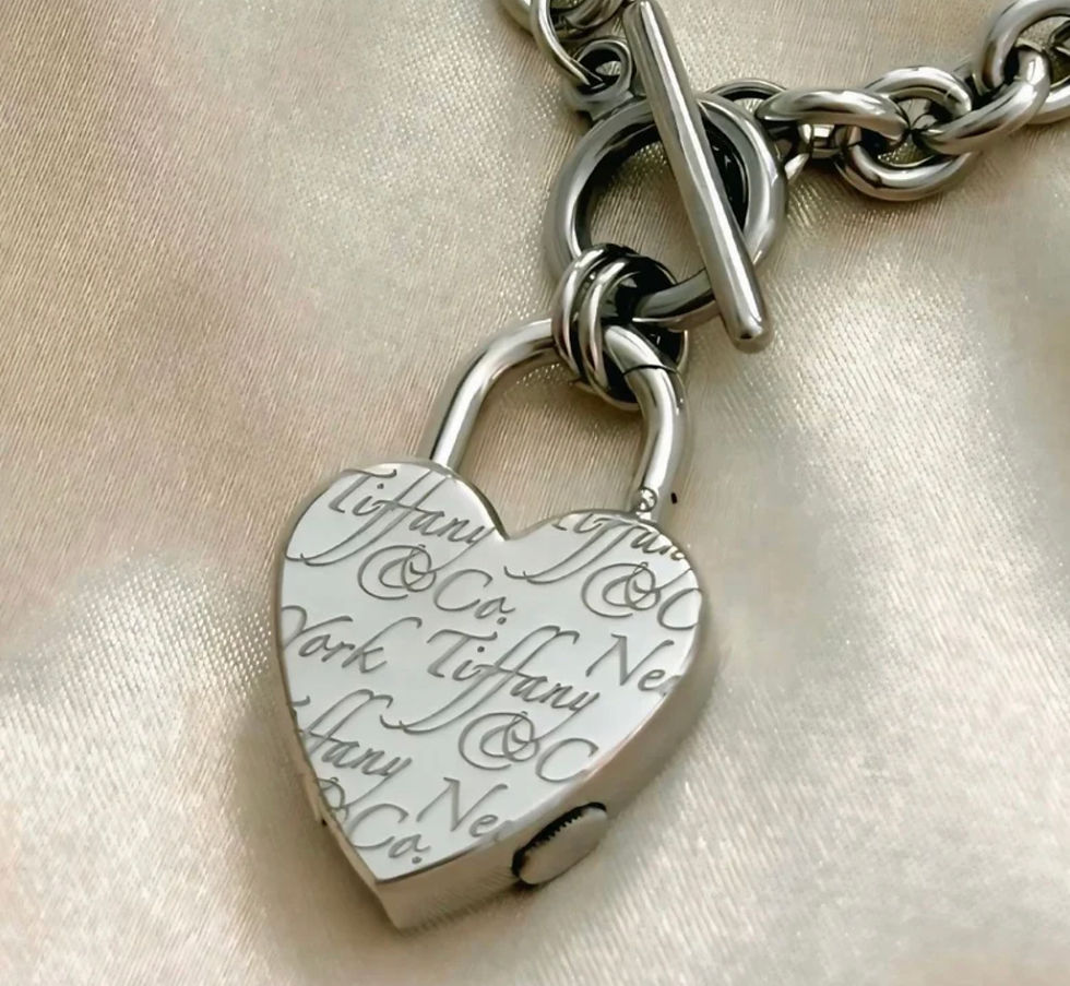 Thumbnail: Tiffany & Co heart mother-of-pearl dial watch 