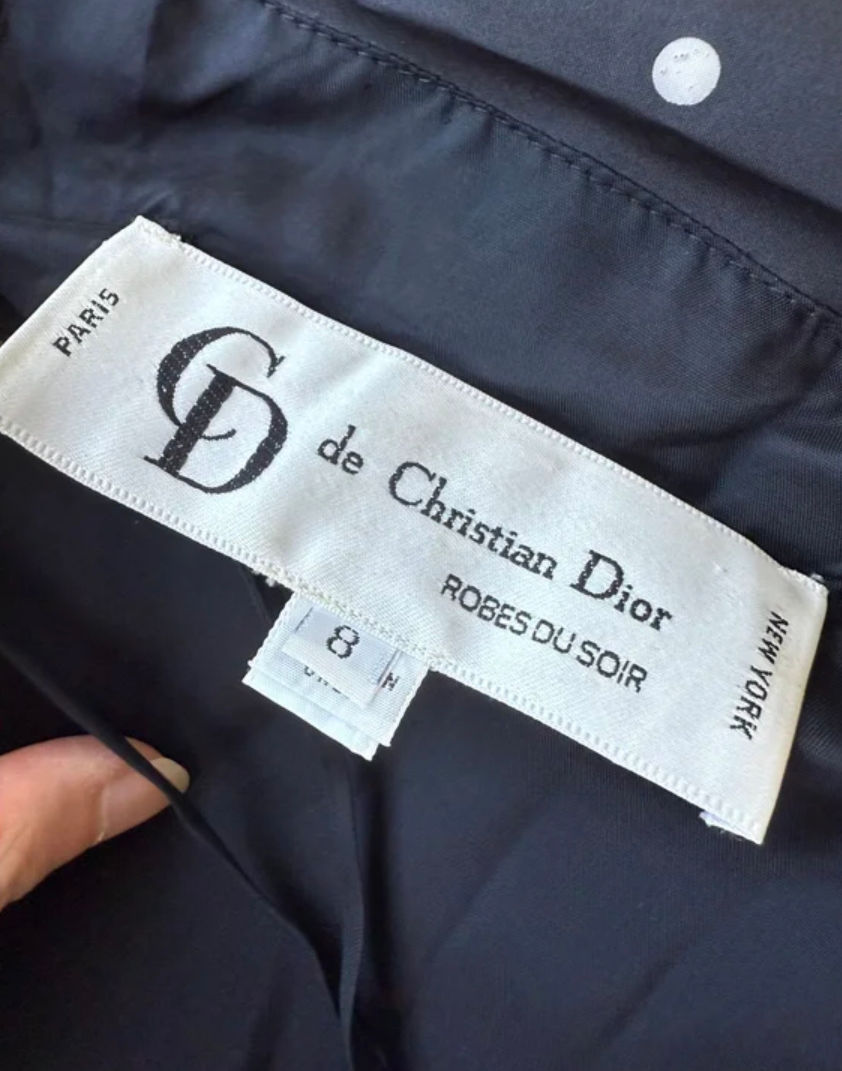 Thumbnail: Christian Dior Robesoir strapless bustier dress 1980s (S)