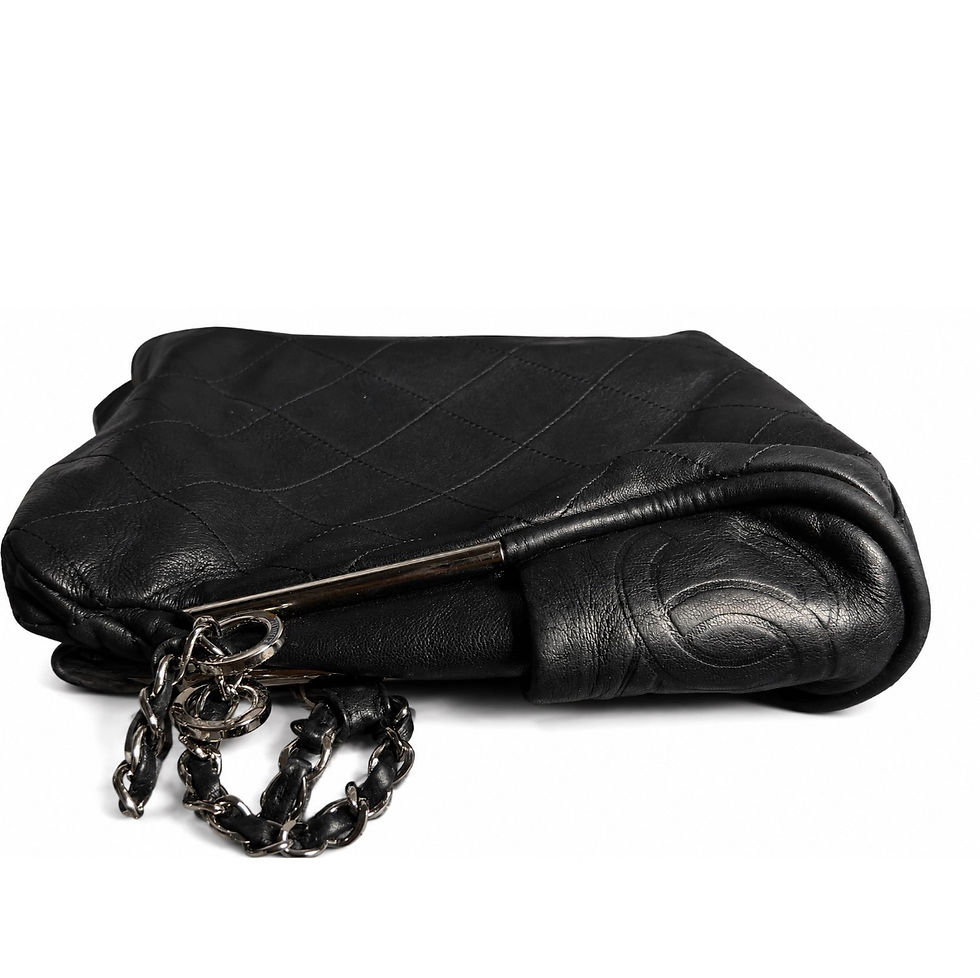 Thumbnail: Super rare Chanel Ultimate Soft Hobo Black Quilted Leather Shoulder Bag
