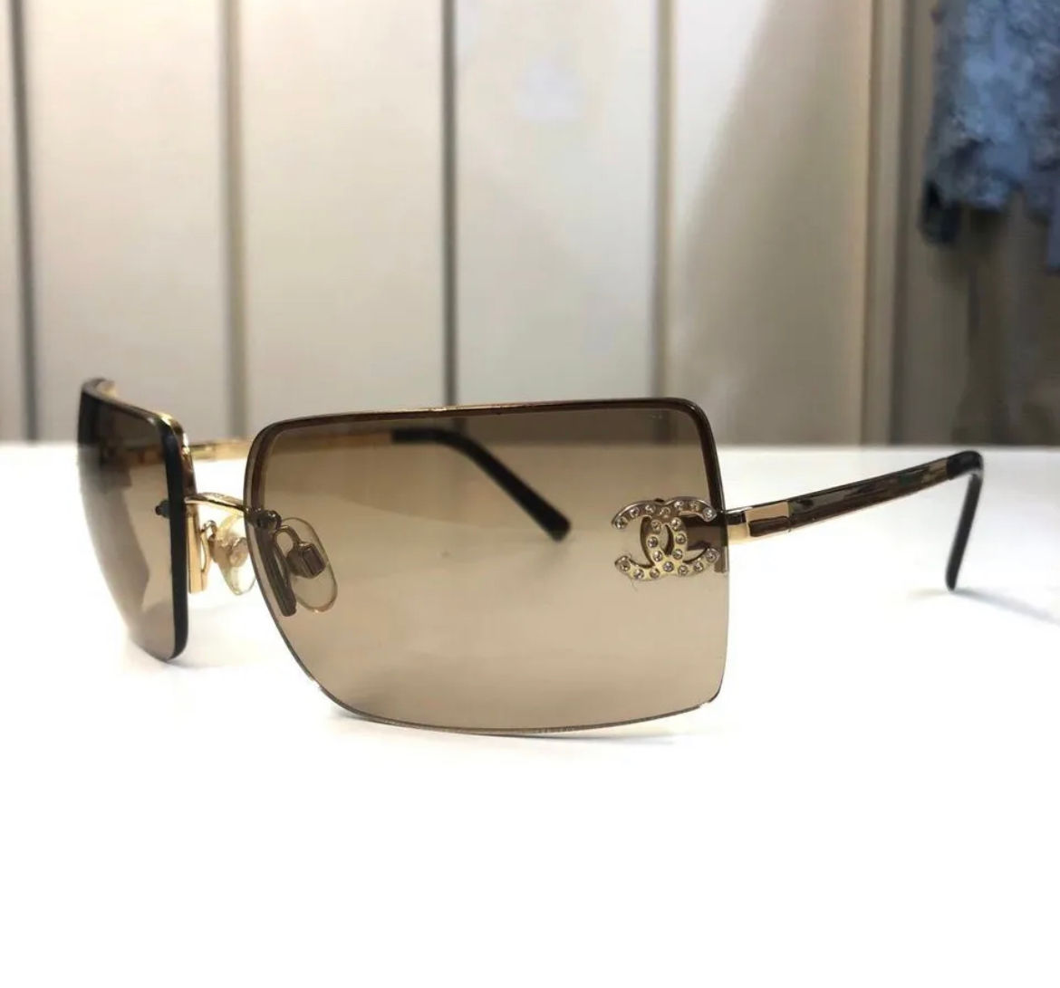 Rare Chanel rhinestone sunglasses 