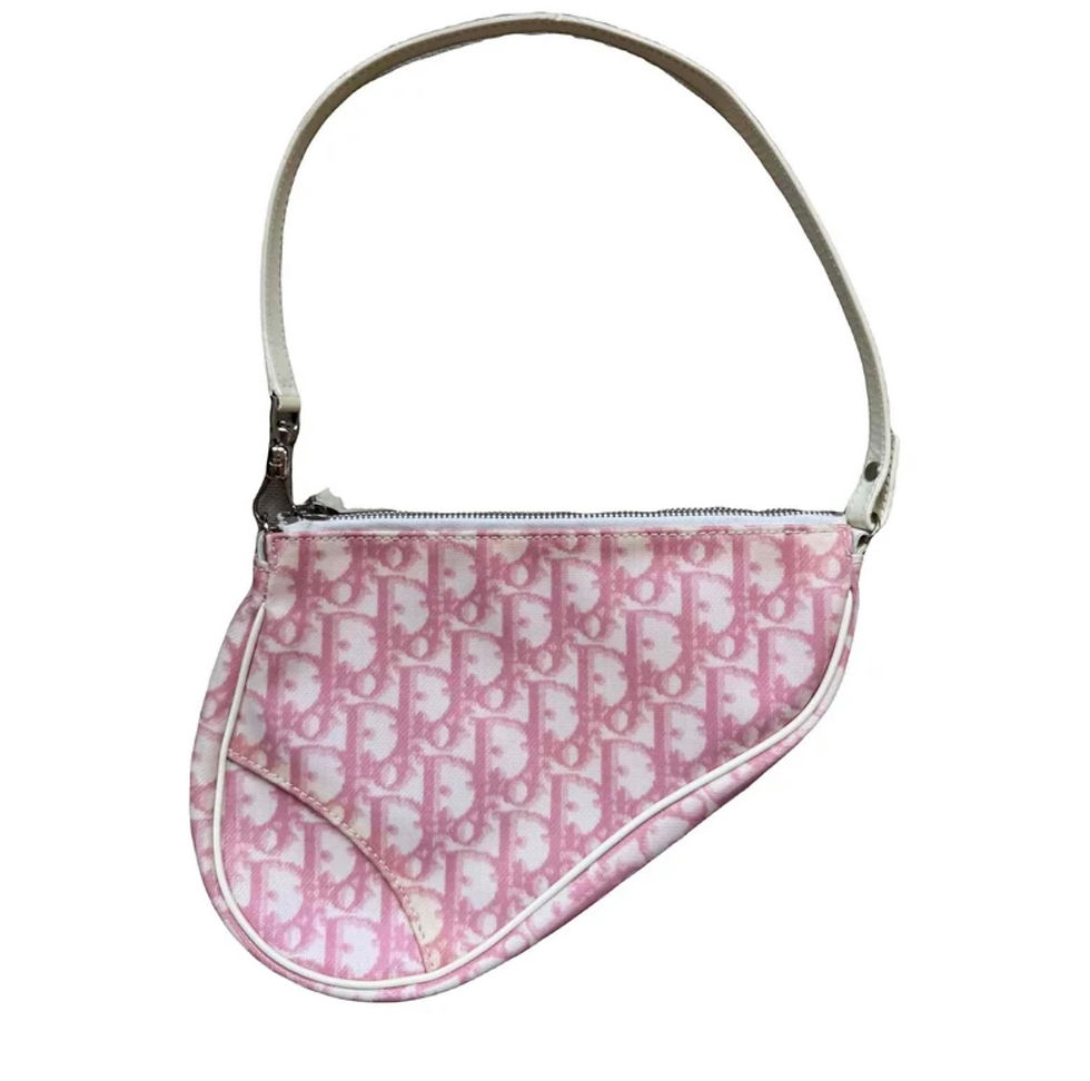 Rare limited dior pink saddle bag