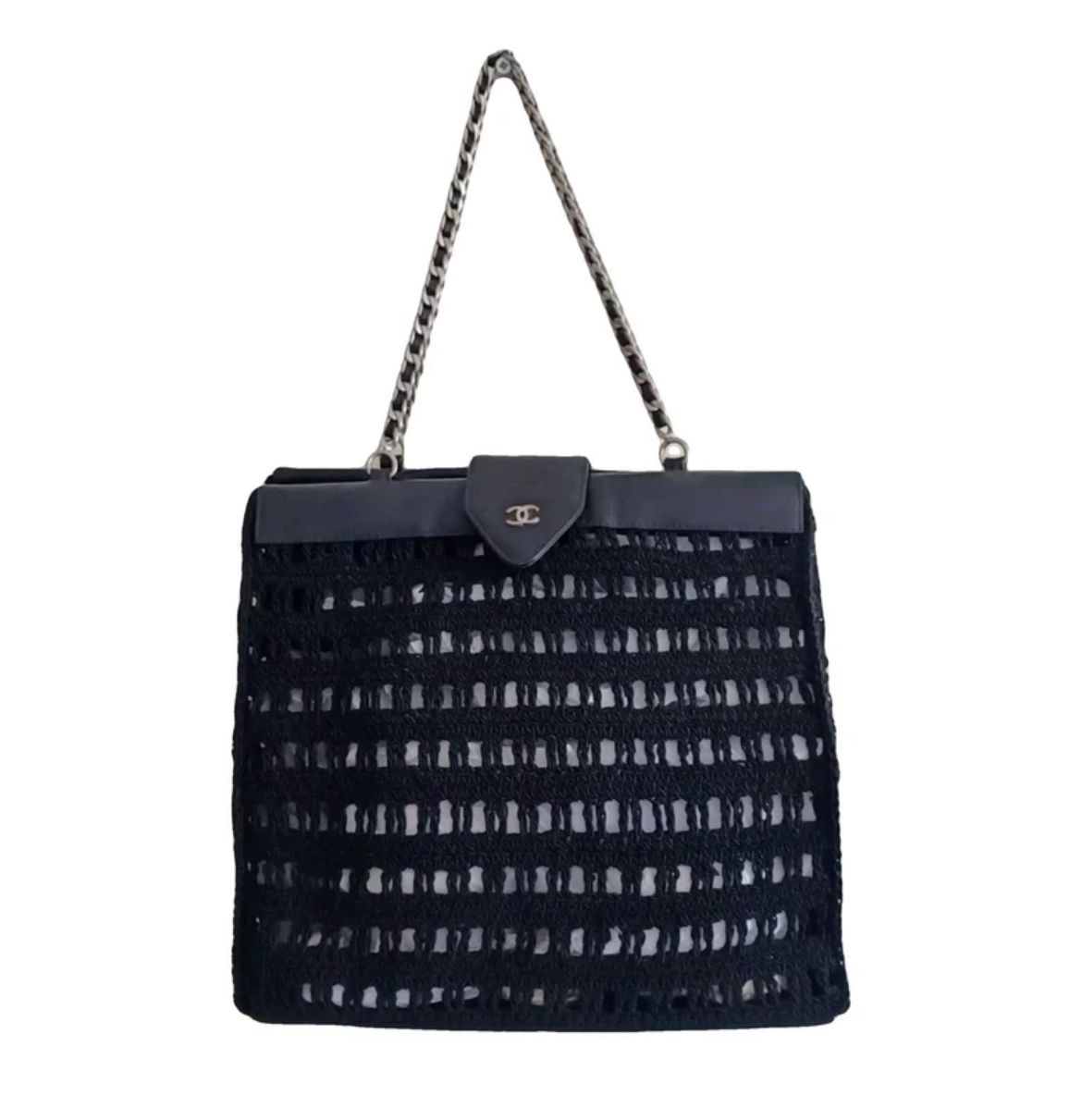 Chanel 1998 Small crochet tote bag