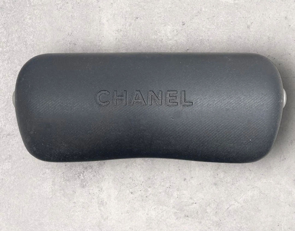 Thumbnail: Rare chanel olive green rhinestones sunglasses 