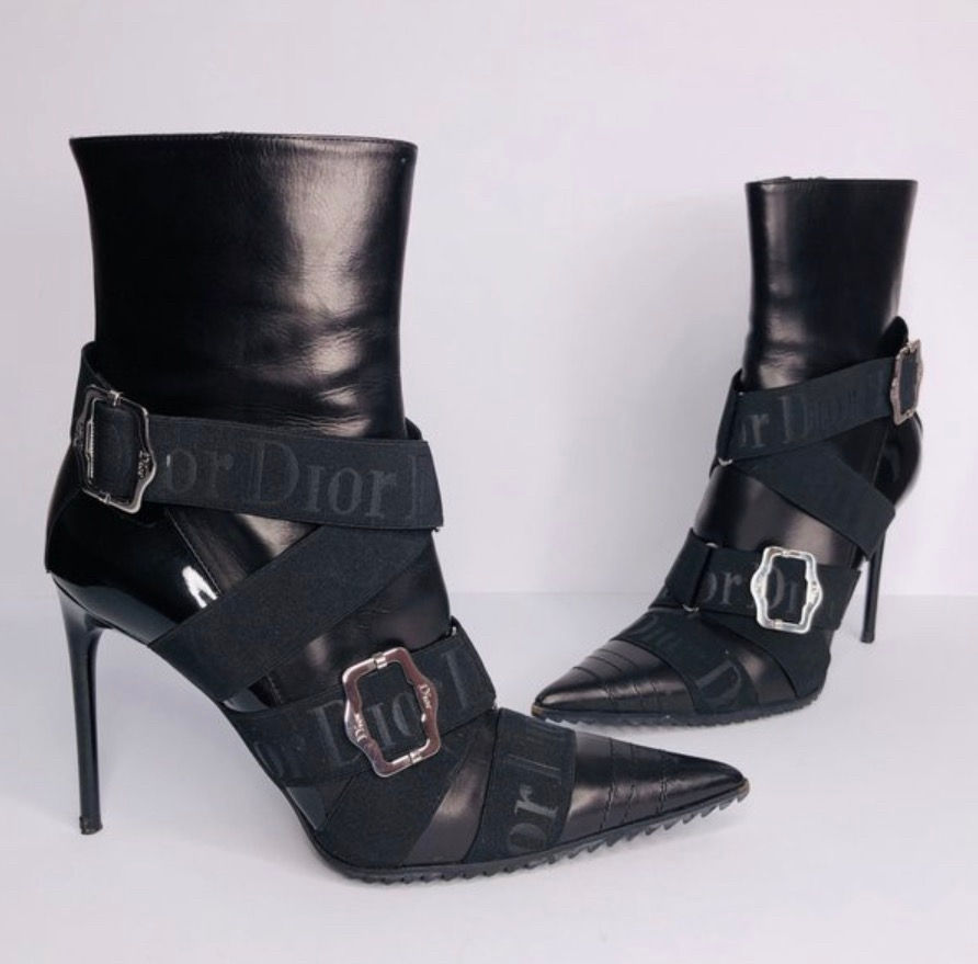 Dior leather ankle boots