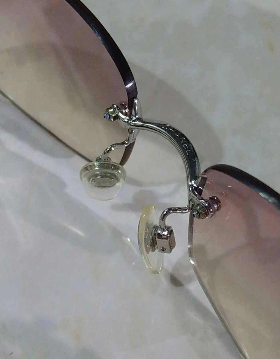 Thumbnail: Rare Chanel pink/purple gradation sunglasses 