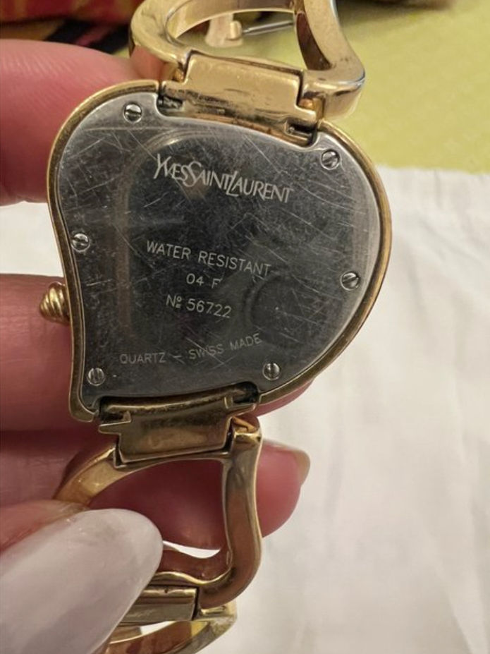 Thumbnail: 1990s Yves Saint Laurent Golden  Heart watch 
