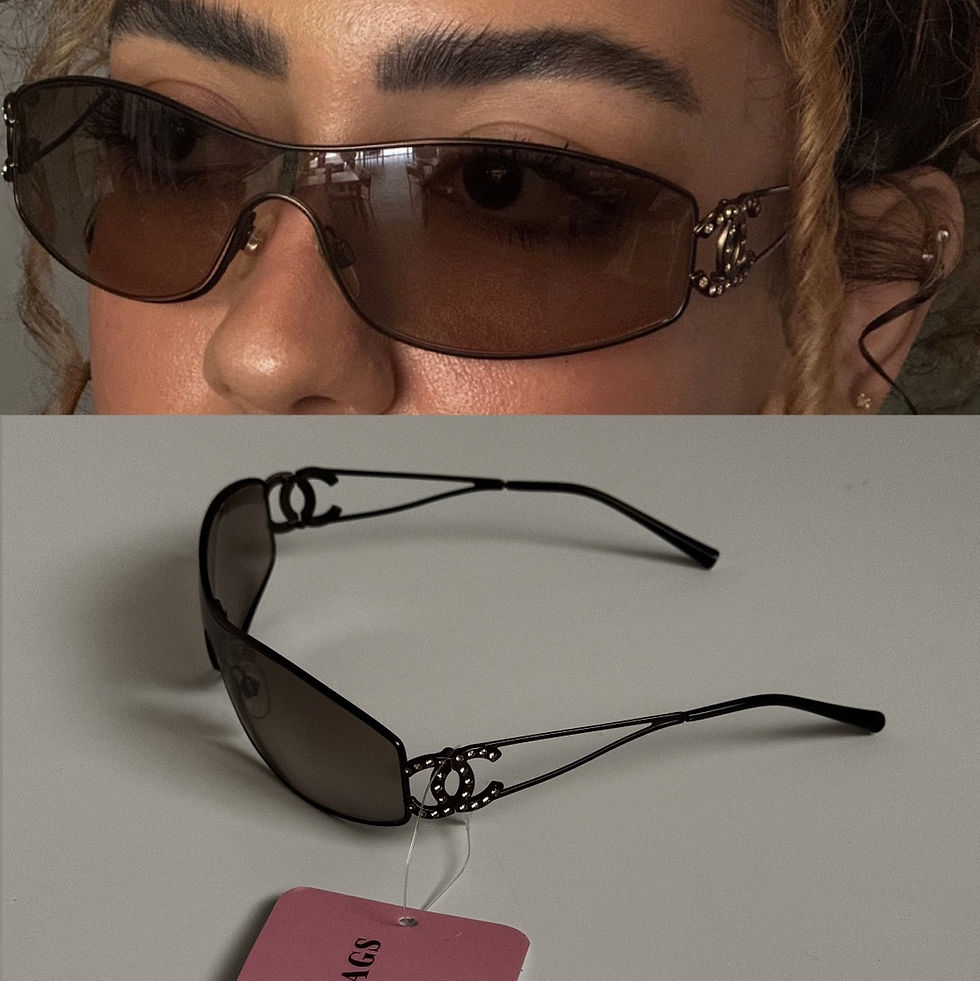 Thumbnail: Rare chanel rhinestone sunglasses (تسليم فوري)