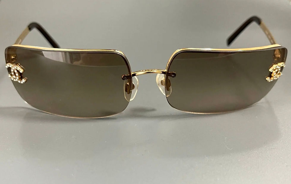 Thumbnail: Rare Chanel rhinestone sunglasses 