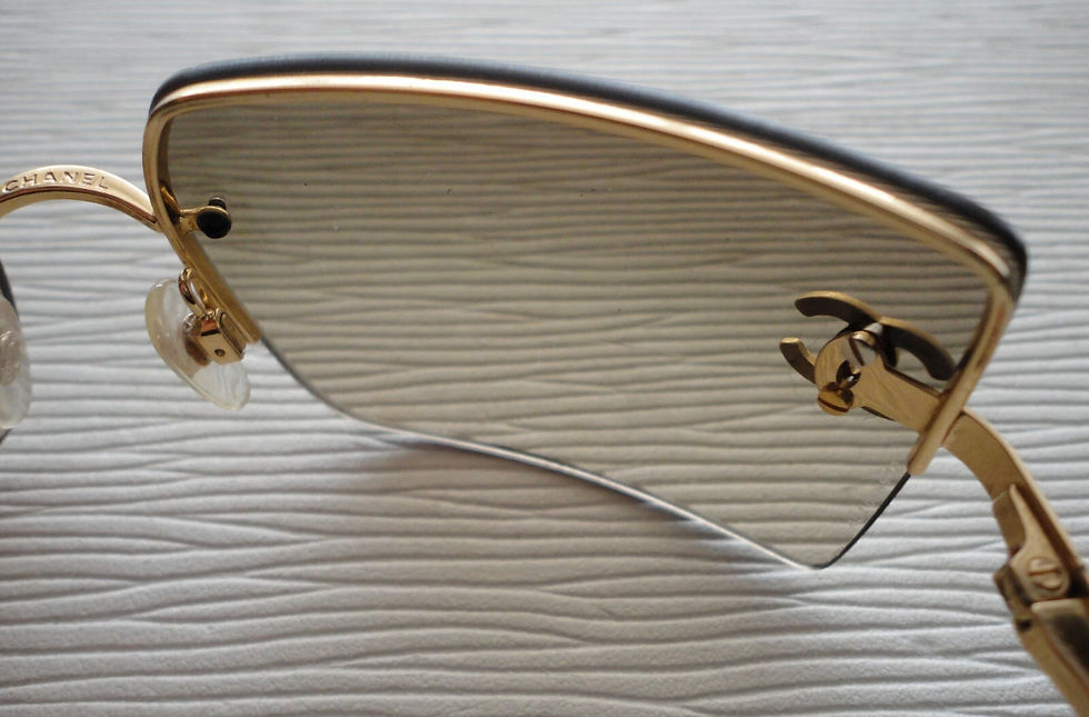 Thumbnail: Rare chanel rhinestone sunglasses 