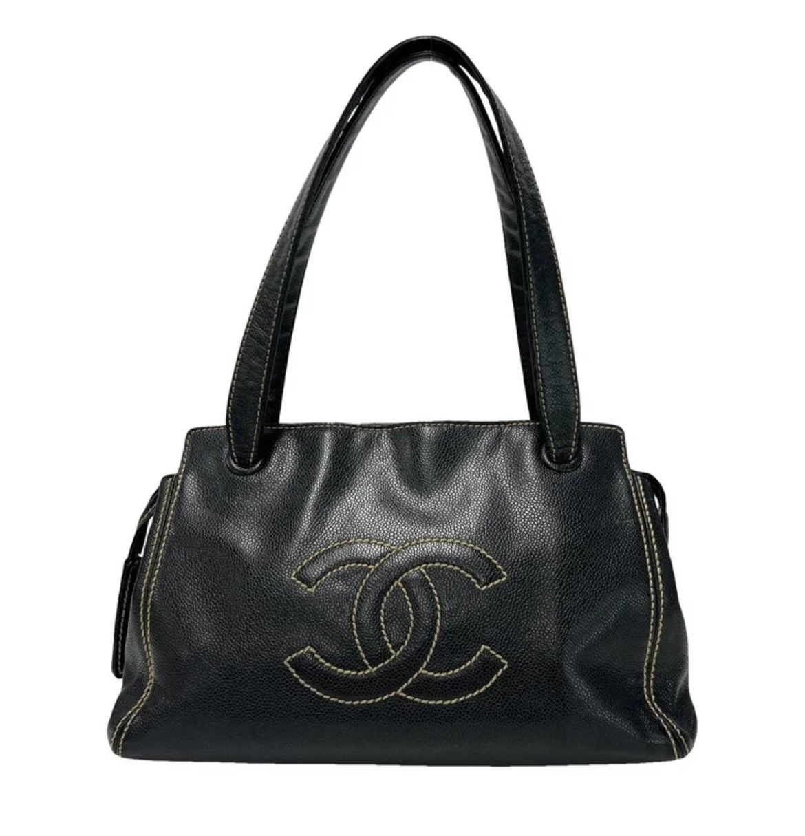 Chanel Wild Stitch caviar shoulder bag