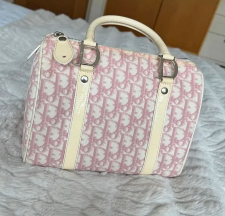 Thumbnail: Rare limited dior pink boston bag 